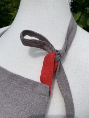 Linen Apron - chillies - Image 3
