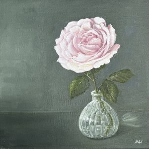 Alternative view of 'Full Bloom' - a Rose in a Vase